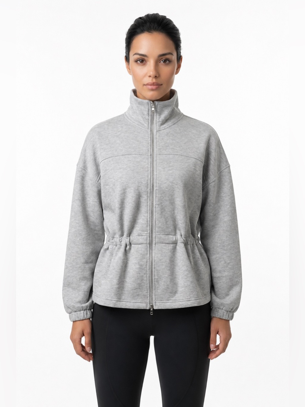 Old Navy Bounce Fleece Full-Zip Cinched Sweatshirt